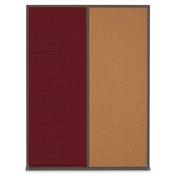 Single Door Radius Corkboard, 36"X36", S